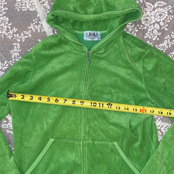 VINTAGE JUICY COUTURE Y2K APPLE GREEN TERRY VELOUR TRACKSUIT JOGGER Set OG - Picture 8 of 16